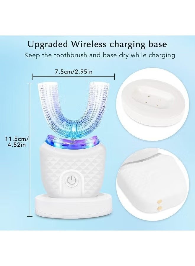 Ultrasonic electric toothbrush, automatic U-shaped design for adults, 360° full mouth whitening, and IPX7 waterproof rating. - Image 5
